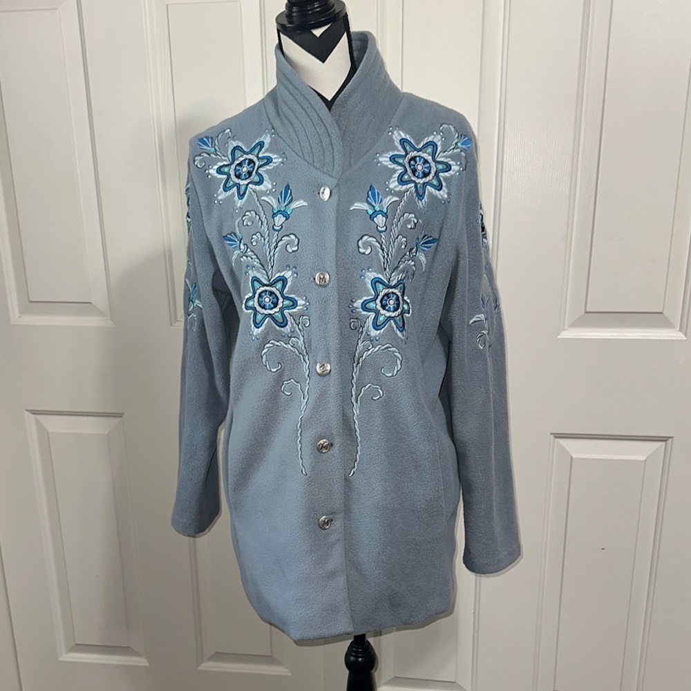 BOB MACKIE Embroidered Blue Women's Jacket